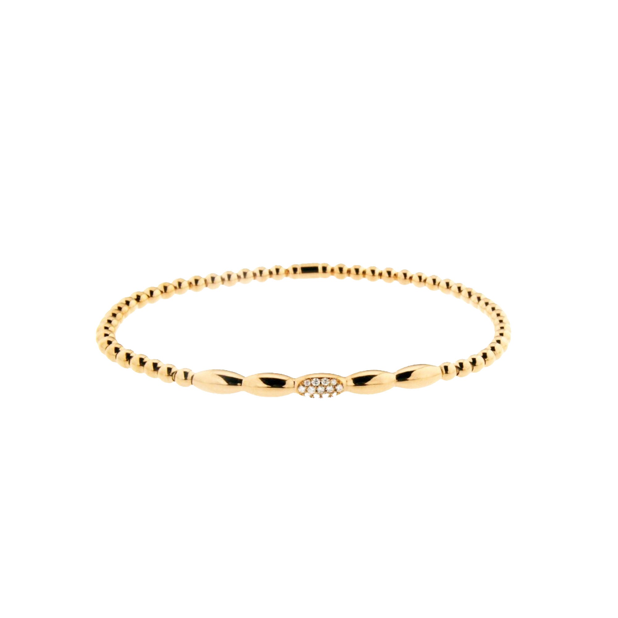 Hulchi Belluni 18K Yellow Gold Station Stretch Bracelet