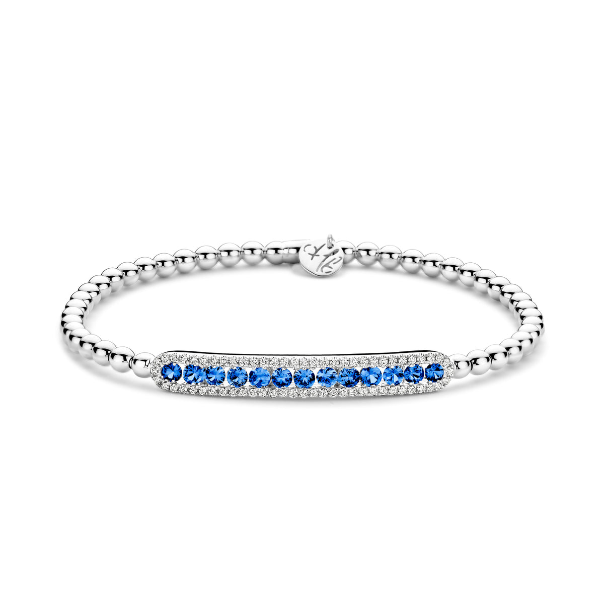 Hulchi Belluni Sapphire and Diamond Stretch Bracelet