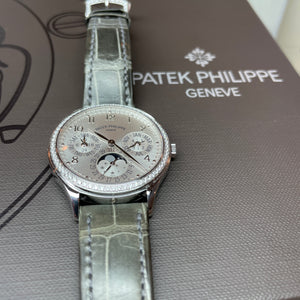 Pre-owned Patek Philippe Ladies First Perpetual Calendar Diamond Watch 7140G