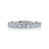 18K White Gold Round Diamond Eternity Band - NAGI