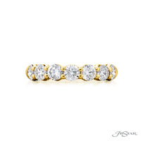 JB Star 18K Yellow Gold 7-Stone Round Cut Diamond Band img2