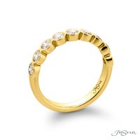 JB Star 18K Yellow Gold Bezel Set Diamond Band img1