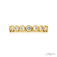 JB Star 18K Yellow Gold Bezel Set Diamond Band img2