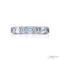 JB Star Platinum 7-Stone Emerald Cut Diamond Band img2