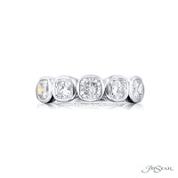 JB Star Platinum Bezel Set Cushion Diamond Ring img2