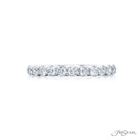 JB Star Platinum Shared Prong Round Cut Band img2