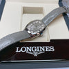 Longines Evidenza 26x30.60MM Automatic Champagne Colored Dial Grey Leather Strap Watch L21424662