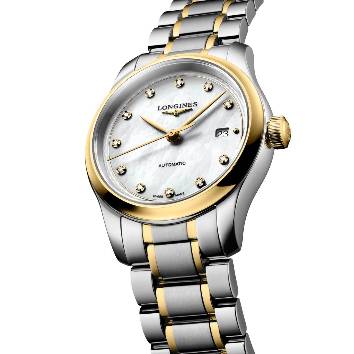 Longines Master Collection 30MM Mother of Pearl Dial Two-Tone Watch L24495877