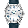 Longines Masters Collection 42MM Automatic Silver Dial Blue Strap Watch L28934792