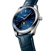 Longines Masters 40MM Automatic Watch Blue Dial, Moonphase, Blue Strap L29094920