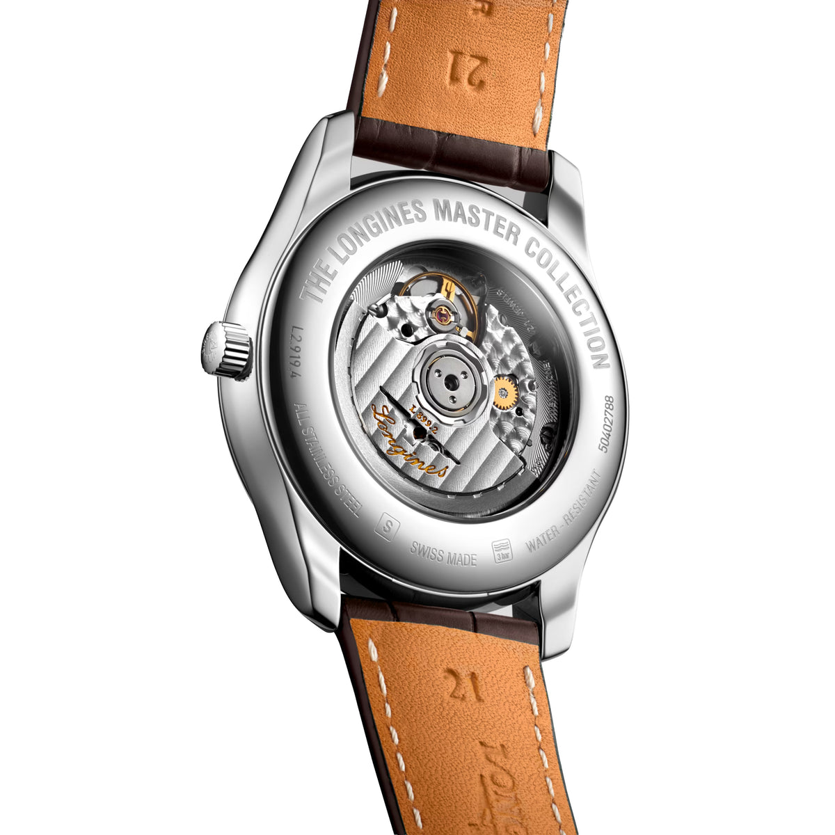 Longines Master Collection 42MM Automatic Moonphase Siler Barleycorn Dial Watch L29194783