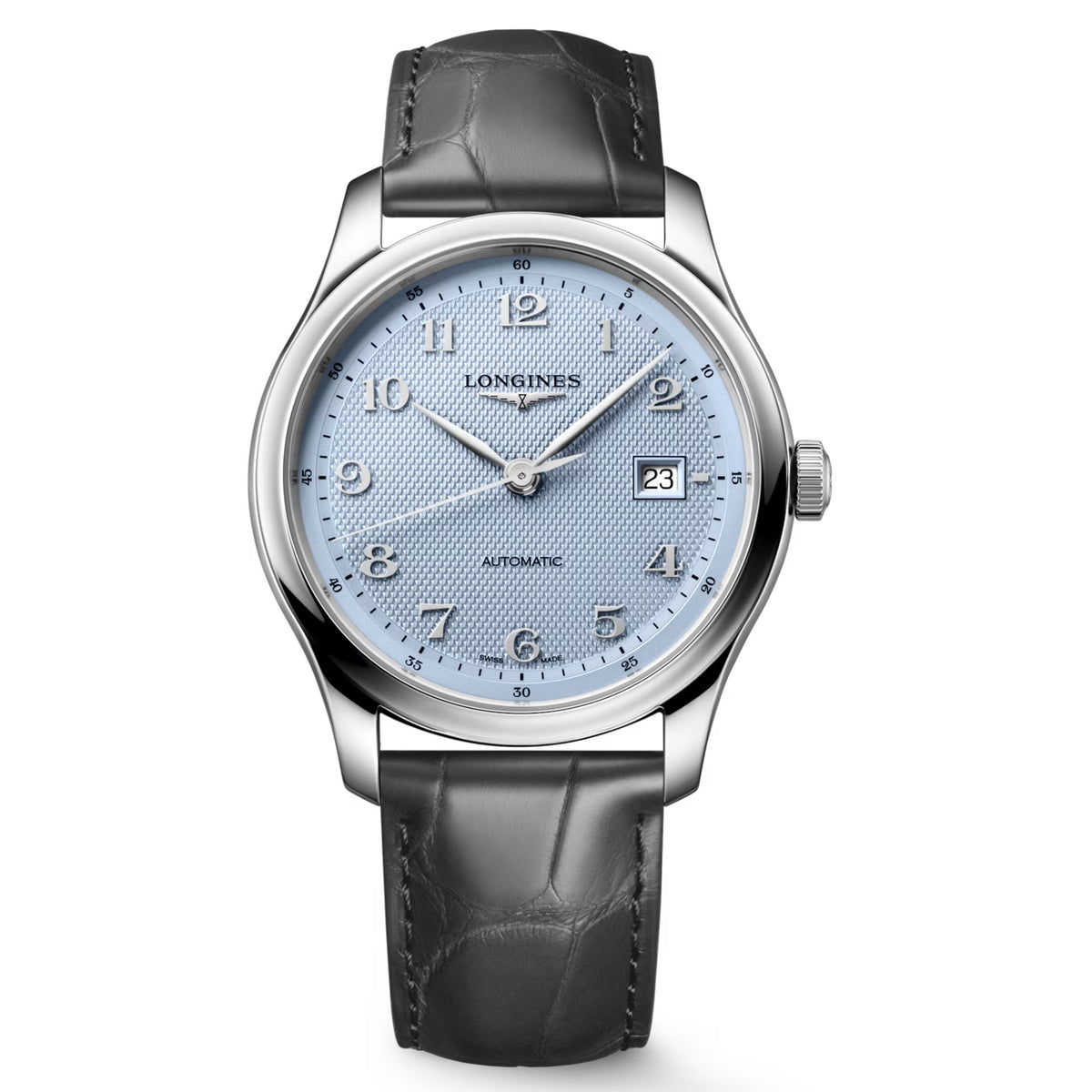 Longines Master Collection 41MM Light Blue Dial Automatic Anthracite Strap Watch L29504992