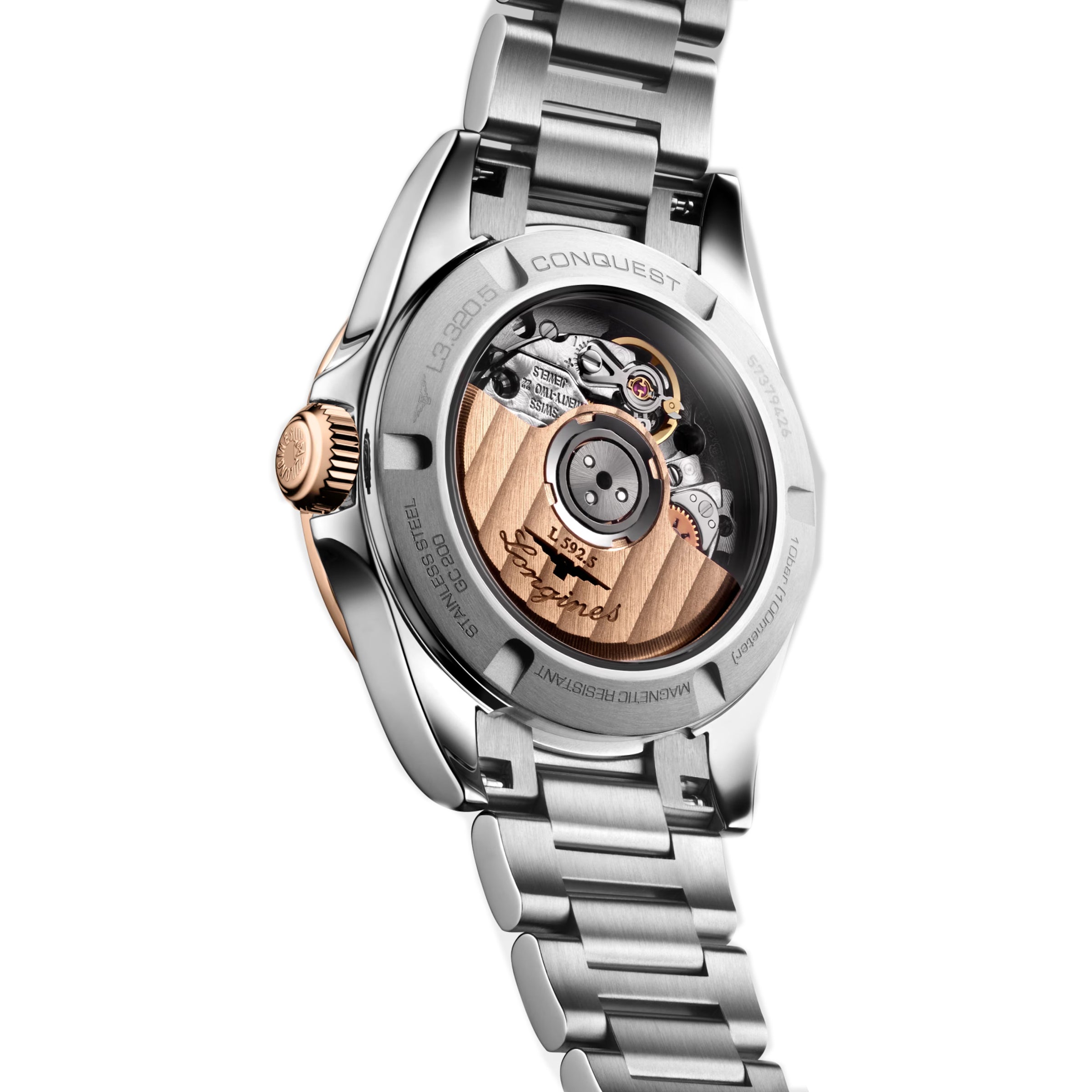 Longines Conquest 30MM Mother of Pearl Diamond Markers Two-Tone Watch L33205876