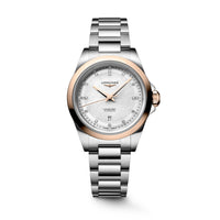 Longines Conquest 30MM Mother of Pearl Diamond Markers Two-Tone Watch L33205876