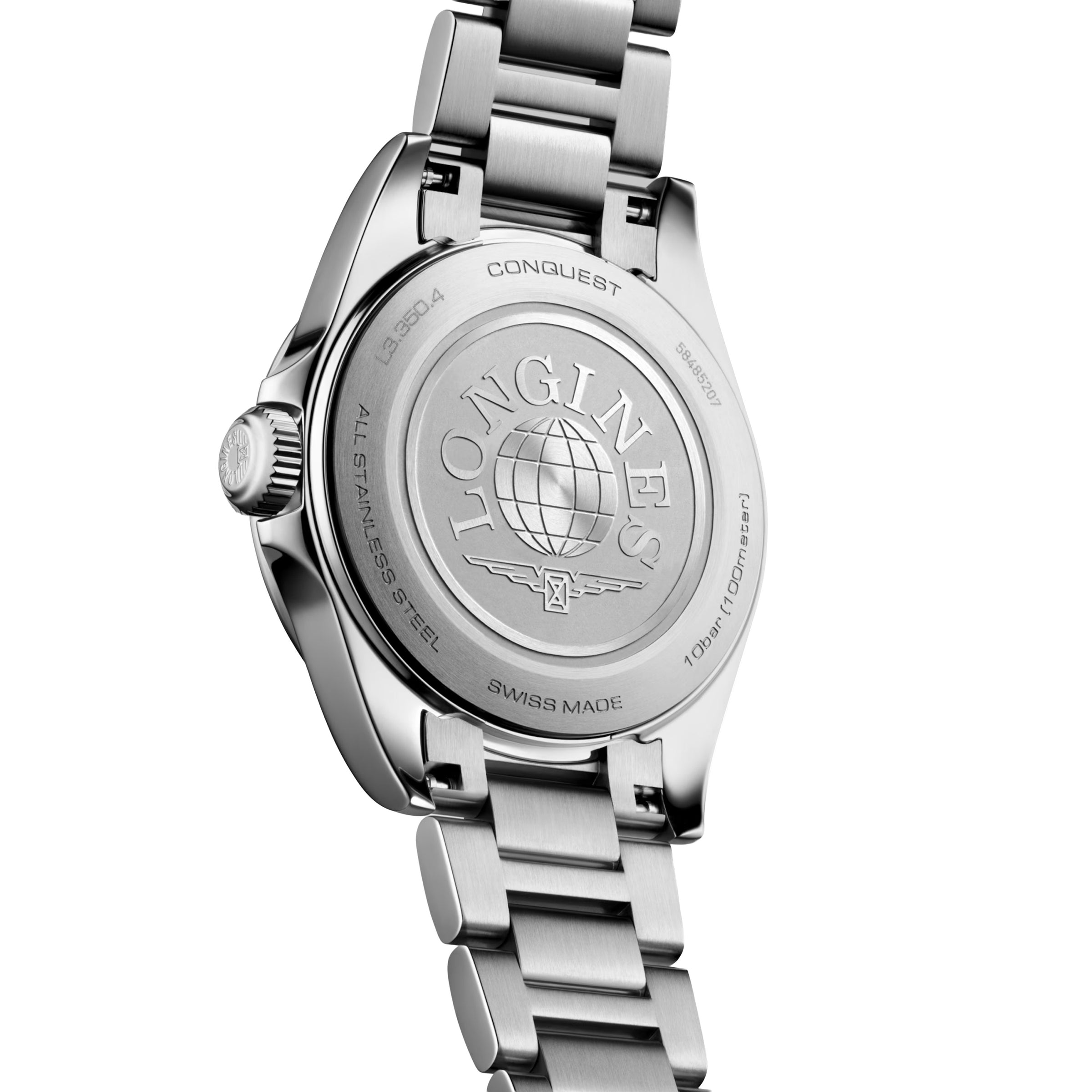 Longines Conquest 30MM Quartz Watch Lavender Mauve Dial Stainless Steel Watch L33504026