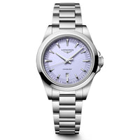 Longines Conquest 30MM Quartz Watch Lavender Mauve Dial Stainless Steel Watch L33504026