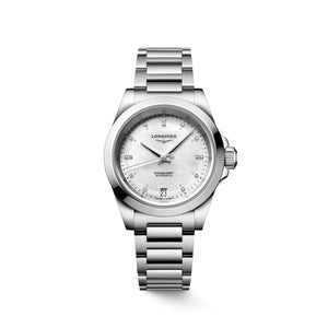 Longines Conquest Diamond Mother of Pearl Women's Watch L3.430.4.87.6 34.00mm