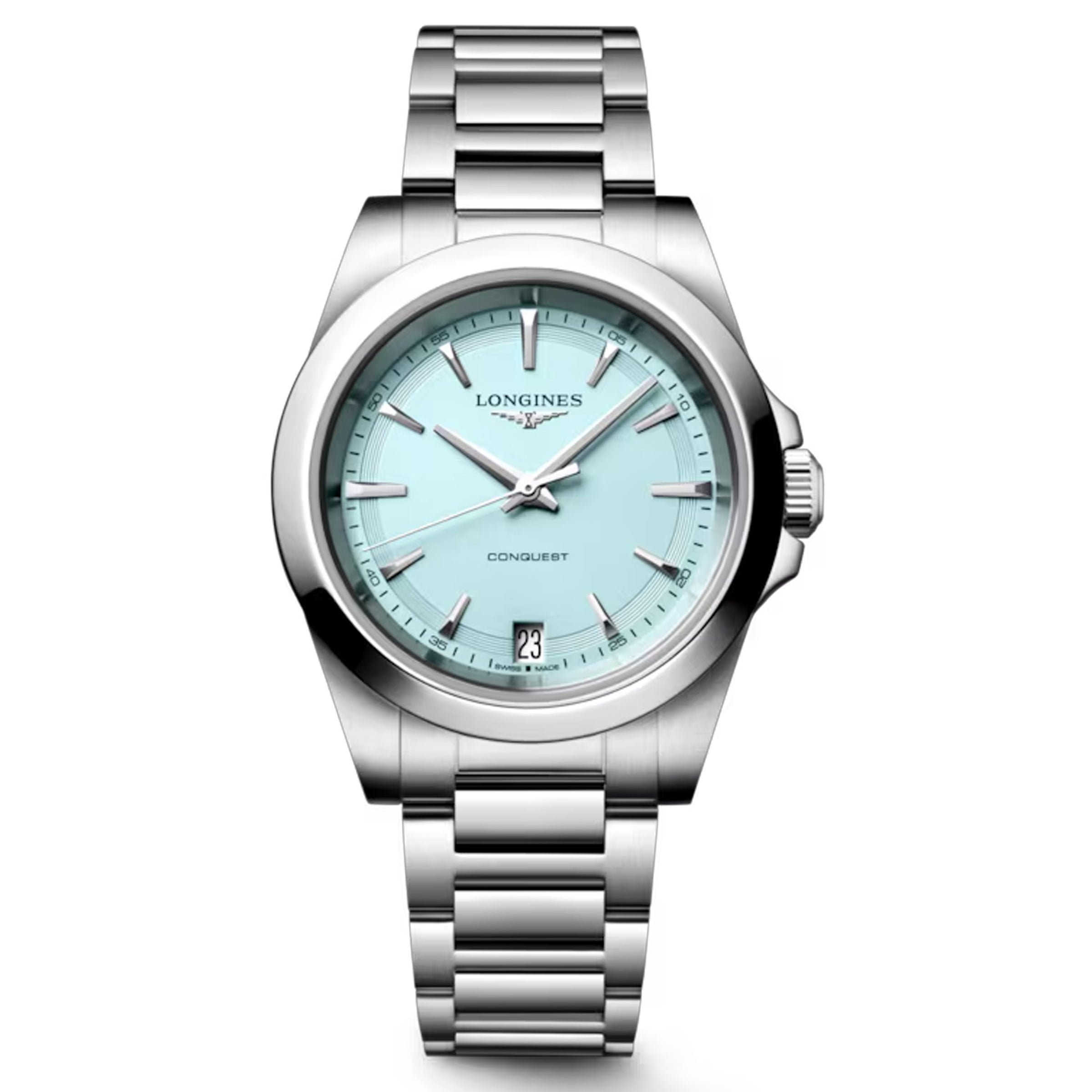Longines Conquest 34MM Quartz Watch Mint Blue Dial Stainlesss Steel L34604926