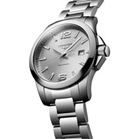 Longines 41MM Conquest Quartz Silver Dial Watch L37594766
