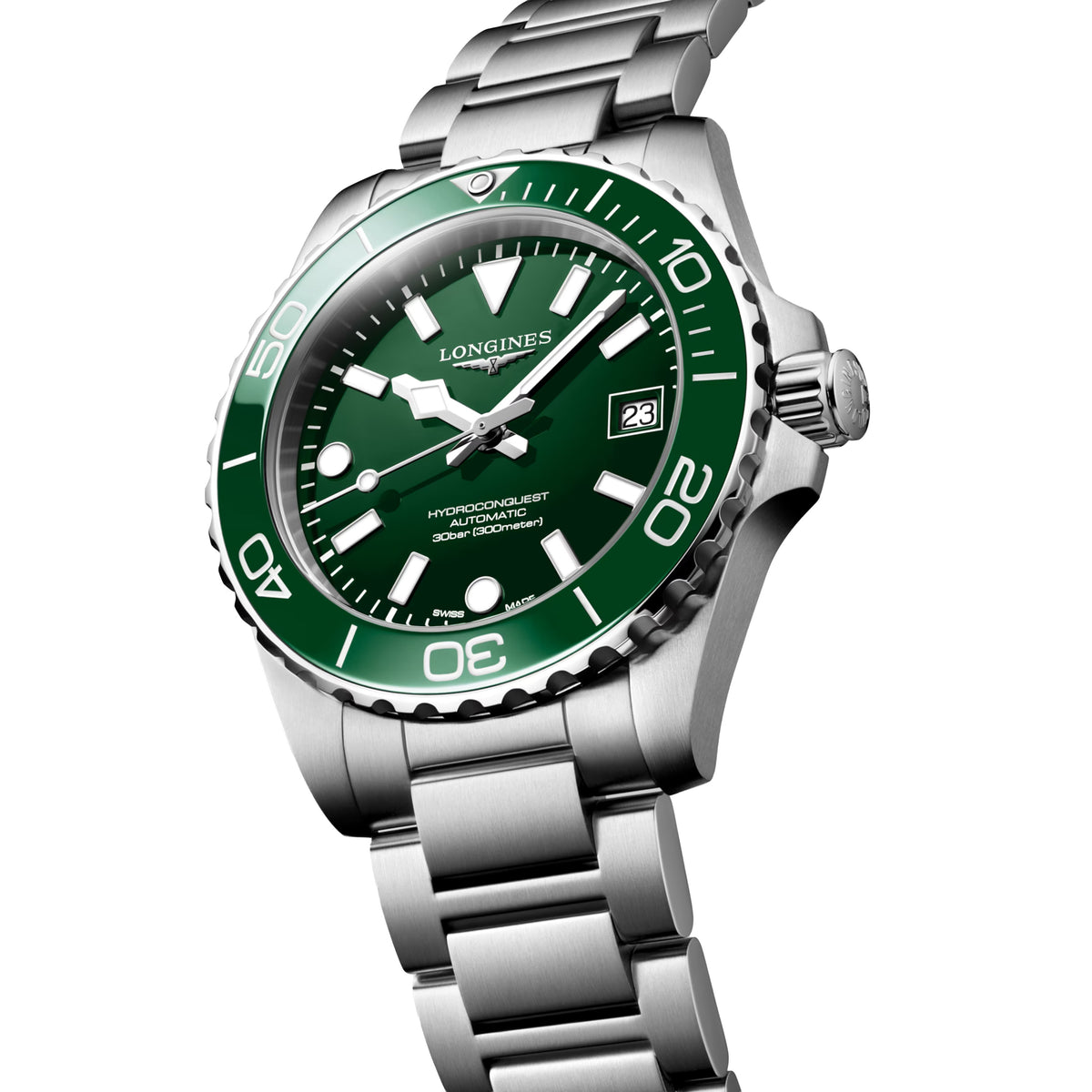 Longines Hydroconquest 39MM Green Dial aand Case Automatic Watch