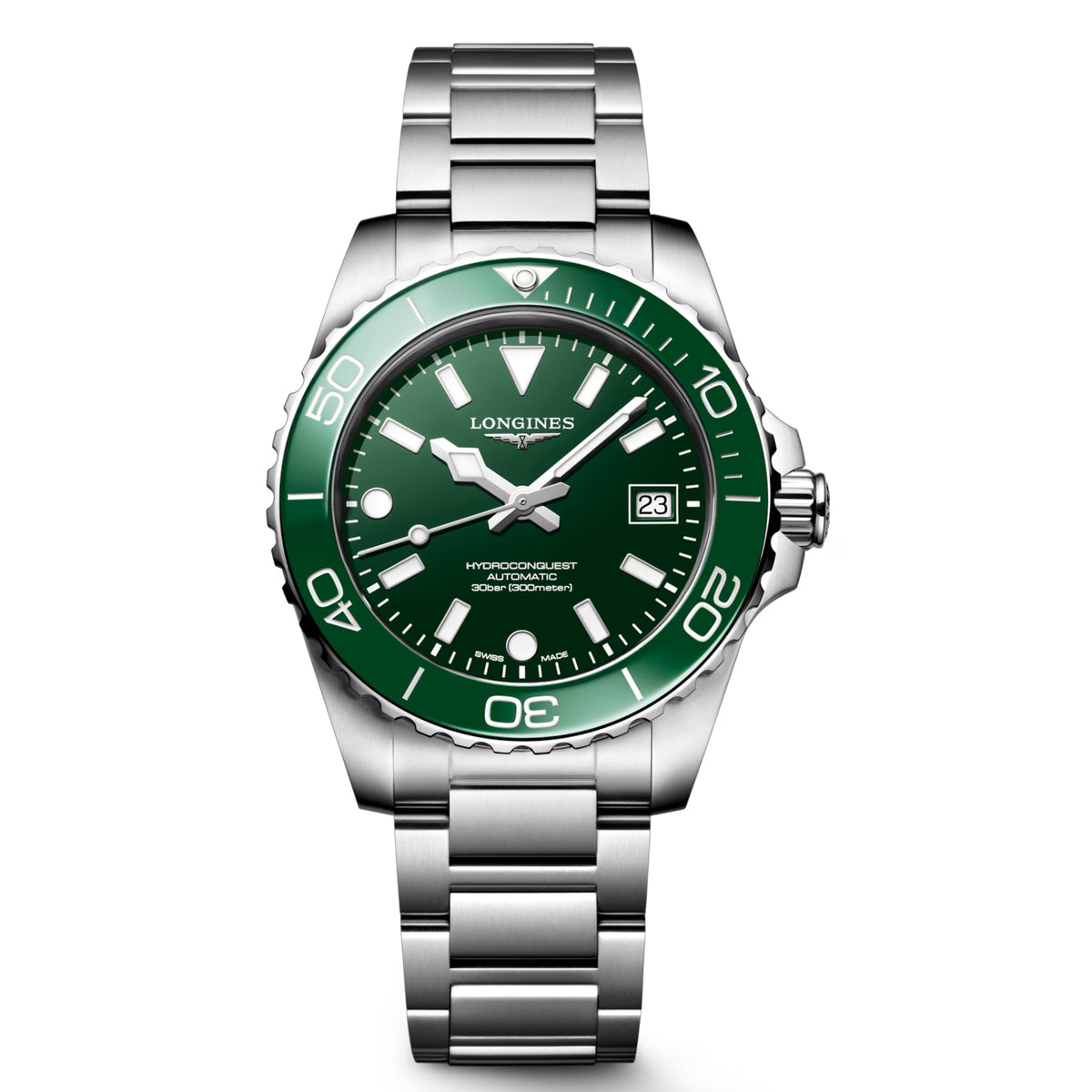Longines Hydroconquest 39MM Green Dial aand Case Automatic Watch