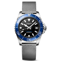 Longines Hydroconquest 39MM Black Dial Blue Bezel Mesh Steel Watch L37794906