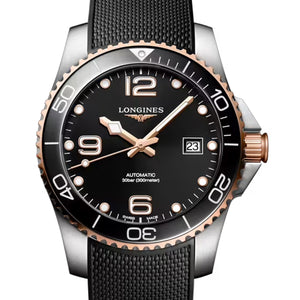 Longines 41MM Hydroconquest Automatic Sunray Black Dial Watch L37813589