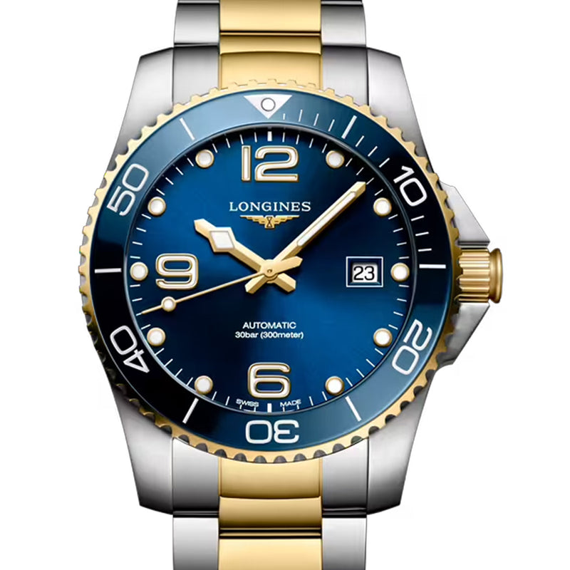 Longines 41MM Hydroconquest Automatic Blue Dial Two-Tone Watch L37813967