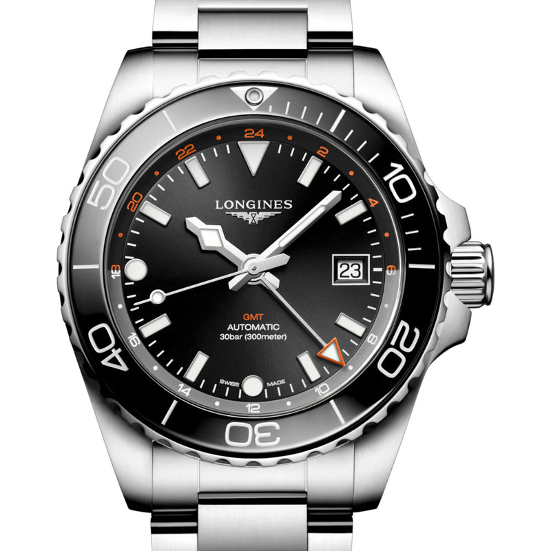 Longines 41MM Hydroconquest GMT Automatic Black Dial Stainless Steel Watch L37904566