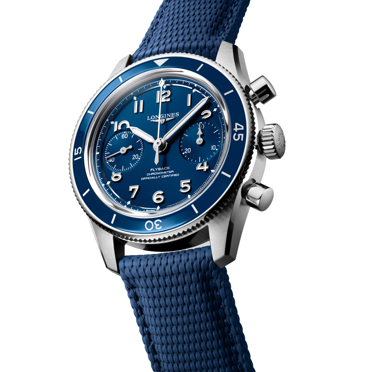 Longines Spirit Pilot Flyback Chronograph 39MM Blue Dial Watch L38094939 - NAGI