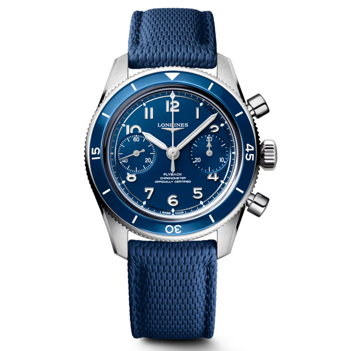 Longines Spirit Pilot Flyback Chronograph 39MM Blue Dial Watch L38094939 - NAGI