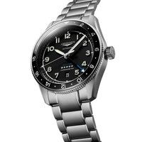 Longines Spirit Zulu Time 42MM Black Dial Automatic Stainless Steel Watch L38124536