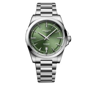Longines Conquest 41MM Sunray Green Dial Automatic Stainless Steel Watch L38304026