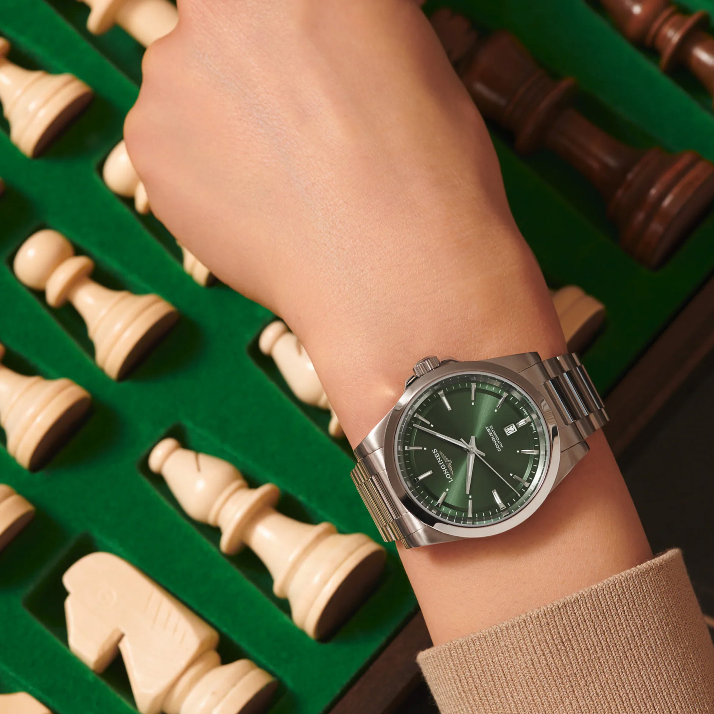 Longines Conquest 41MM Automatic Green Dial Stainless Steel Watch L38304026