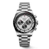 Longines Conquest 42MM Automatic Watch Chronograph Silver Dial Stainless Steel Bracelet L38354726