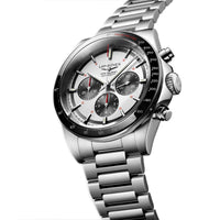 Longines Conquest 42MM Automatic Watch Chronograph Silver Dial Stainless Steel Bracelet L38354726