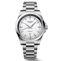 Longines Conquest 41MM Quartz Silver Dial Stainless Steel Watch L38604126