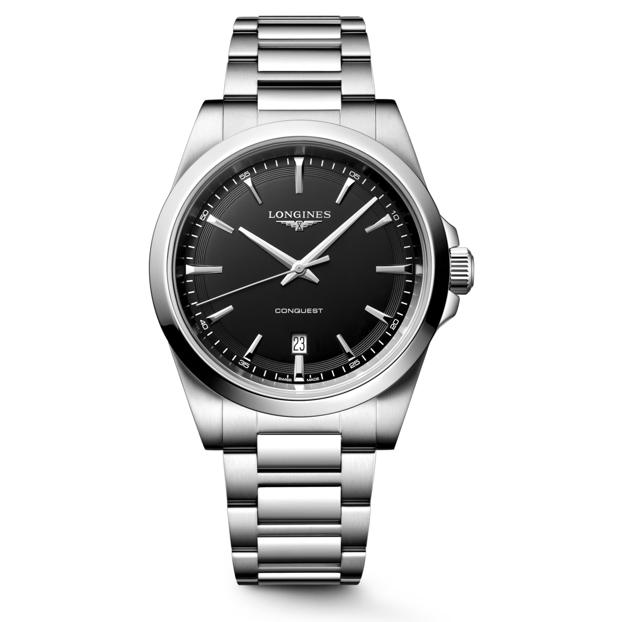 Longines Conquest 41MM  Quartz Black Sadblast Dial Watch L38604526