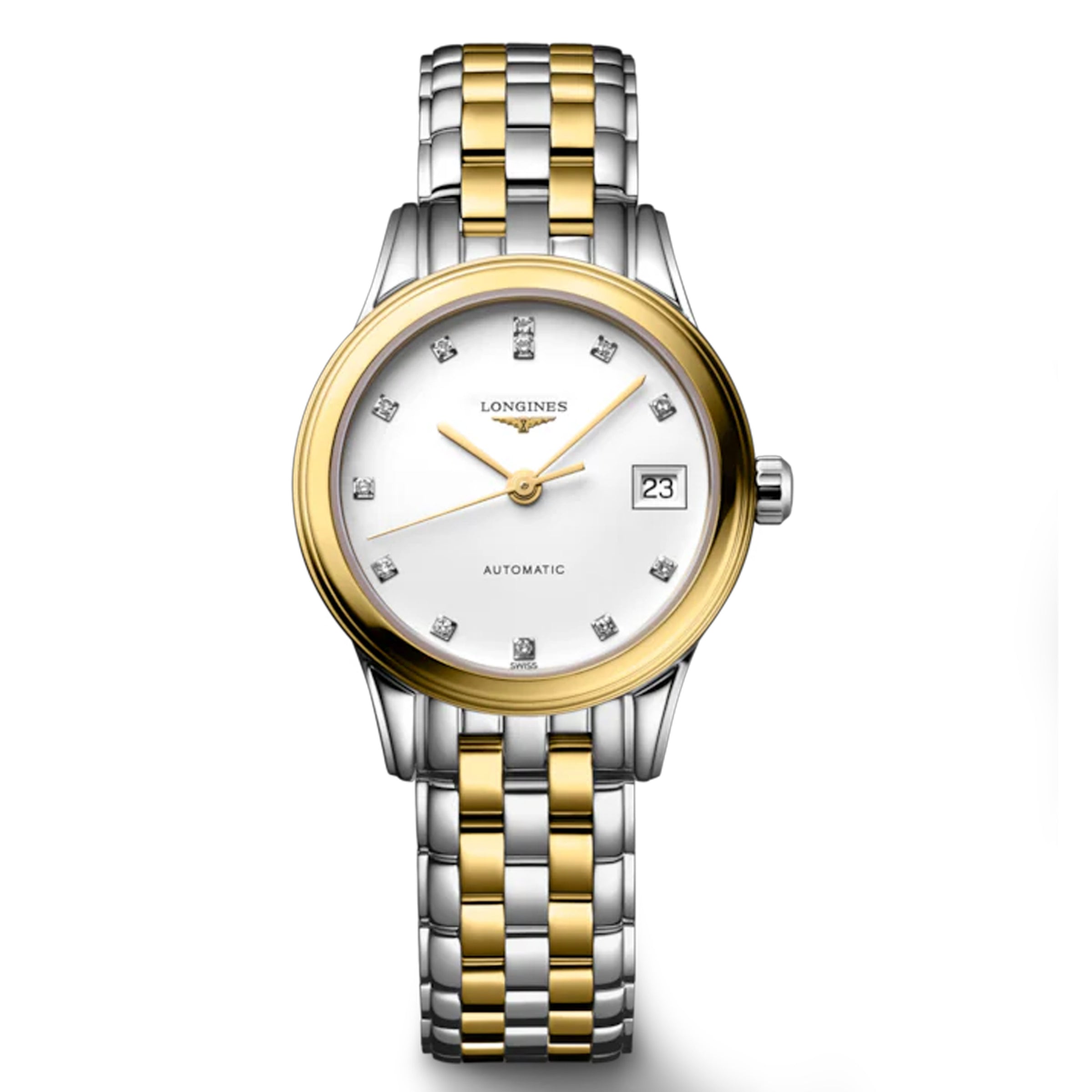 Longines Flagship 26MM Automatic White Dial Two-Tone Watch L42743277