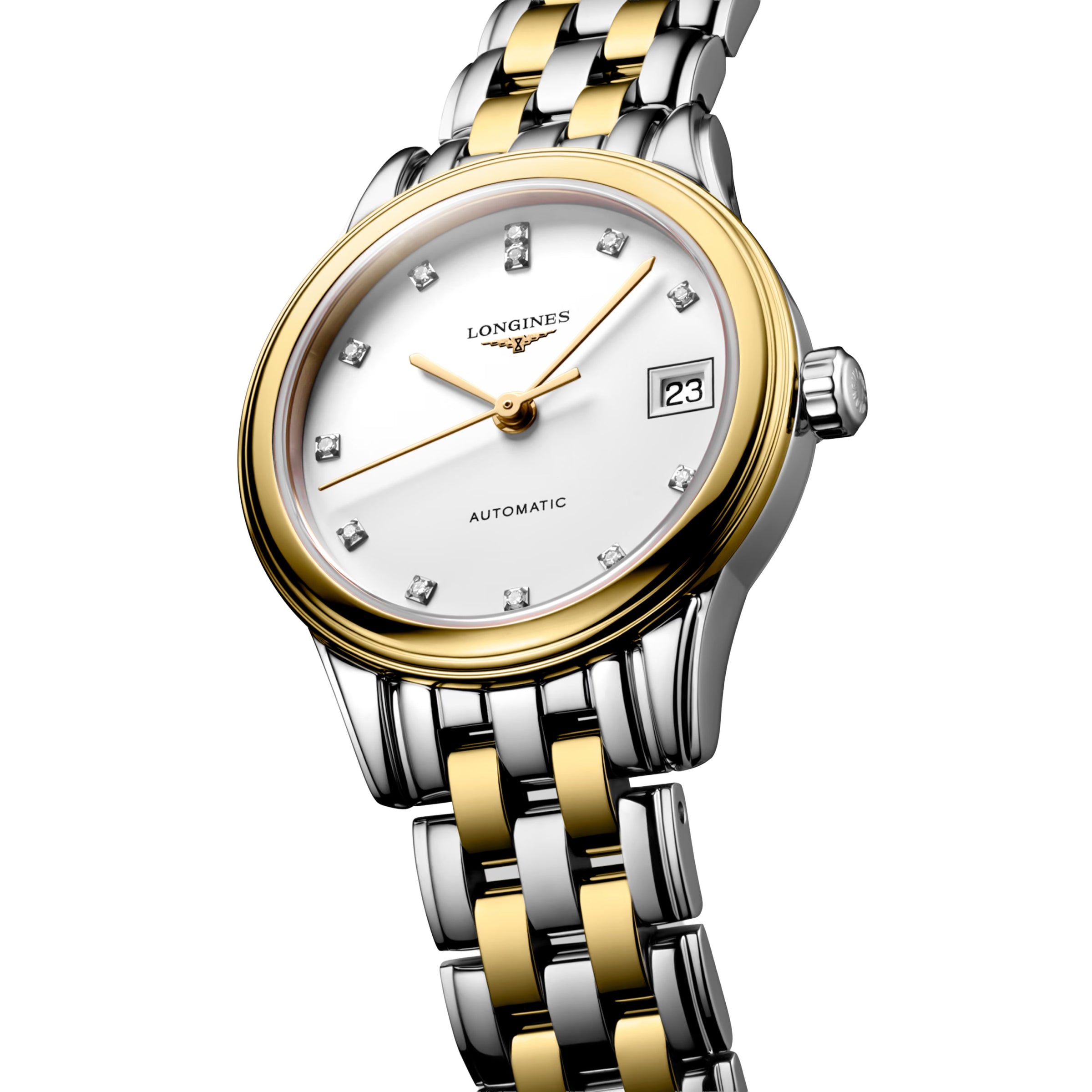 Longines Flagship 26MM Automatic White Dial Two-Tone Watch L42743277