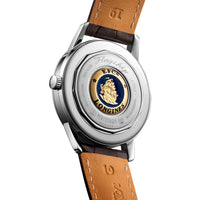 Longines Heritage Flagship 38MM Silver Dial Brown Alligator Strap Watch L47954782
