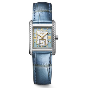 Longines Mini DolceVita Quartz Blue Diamond Watch 21.5x29MM L5.200.0.95.2