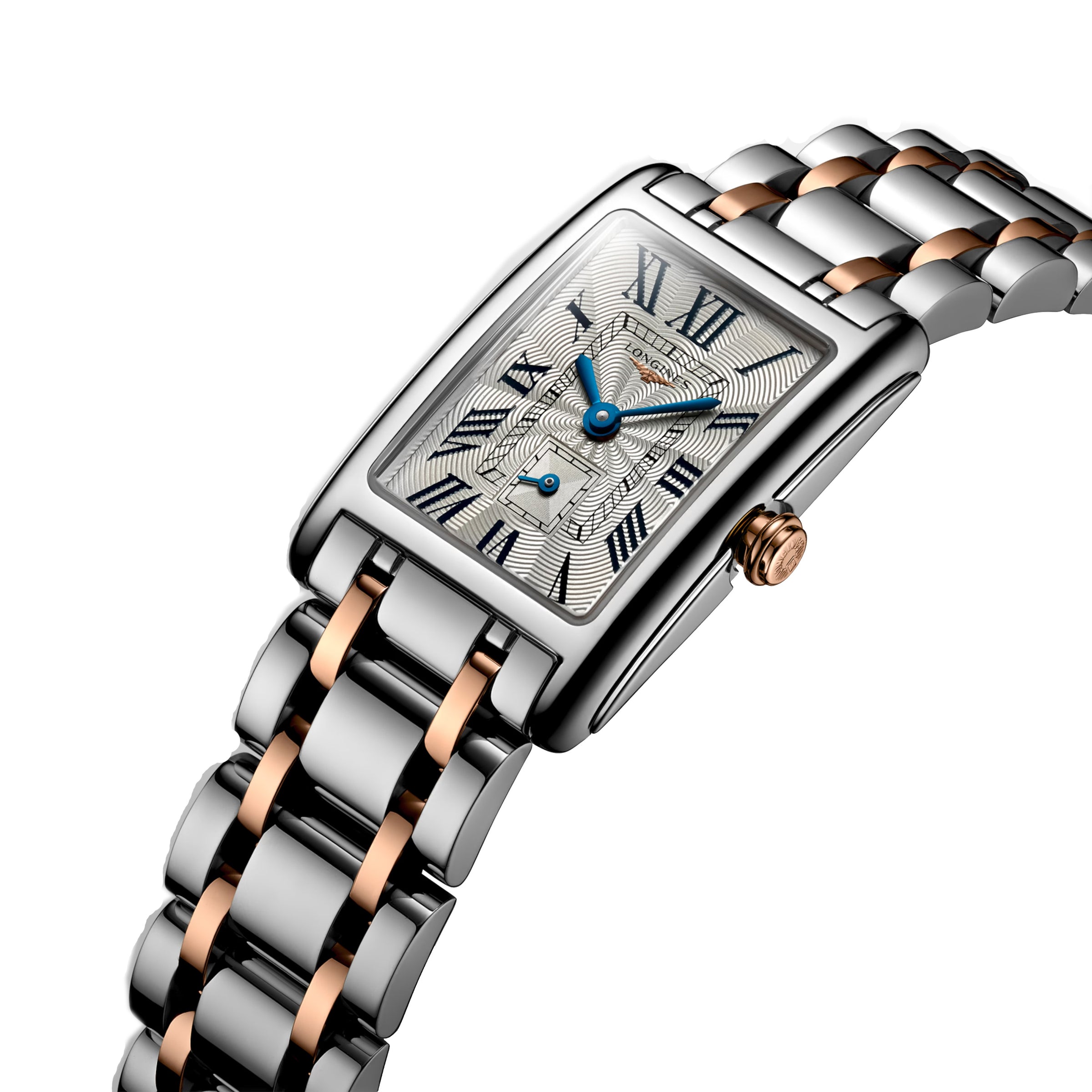 Longines DolceVita Quartz Silver Flinque Dial Rose and Steel Bracelet Watch L52555717