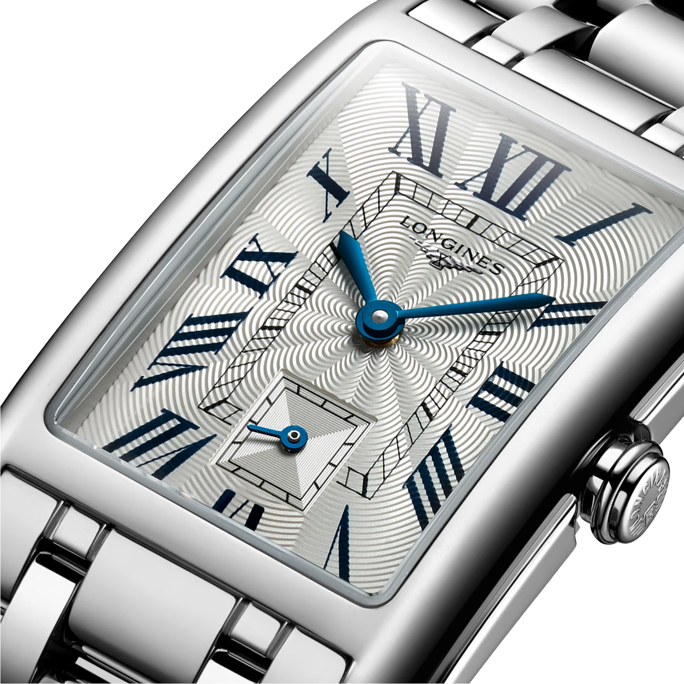 Longines DolceVita Silver "Flinque" Dial Quartz Stainless Steel Watch L55124716