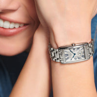 Longines DolceVita Silver "Flinque" Dial Quartz Stainless Steel Watch L55124716