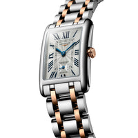 Longines Dolcevita Quartz Silver Flinque Dial Rose Gold Steel Watch L55125717