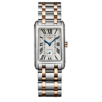Longines Dolcevita Quartz Silver Flinque Dial Rose Gold Steel Watch L55125717