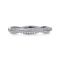 Gabriel & Co. 14K White Gold Diamond Stackable Wedding Band - NAGI