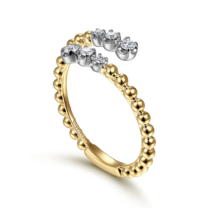 Gabriel & Co. 14K Gold Diamonds Bypass Ring