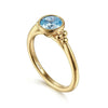 Gabriel 14K Yellow Gold Blue Topaz Bujukan Ring